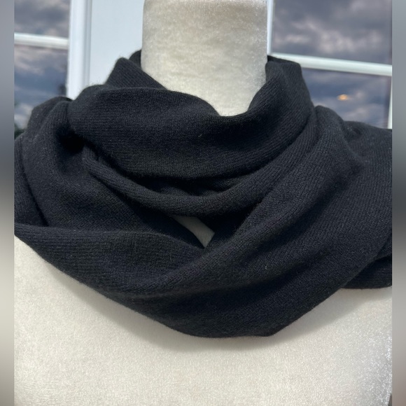 Black Cashmere Scarf 88” by 13” - Picture 4 of 6
